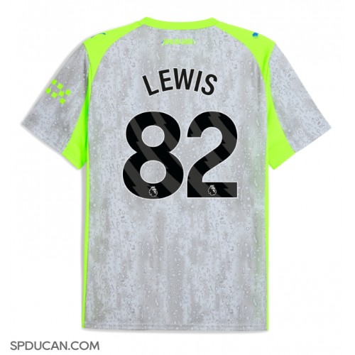 Muški Nogometni Dres Manchester City Rico Lewis #82 Rezervni 2025-26 Kratak Rukav Muški Nogometni Dres Manchester City Rico Lewis #82 Rezervni 2025-26 Kratak Rukav